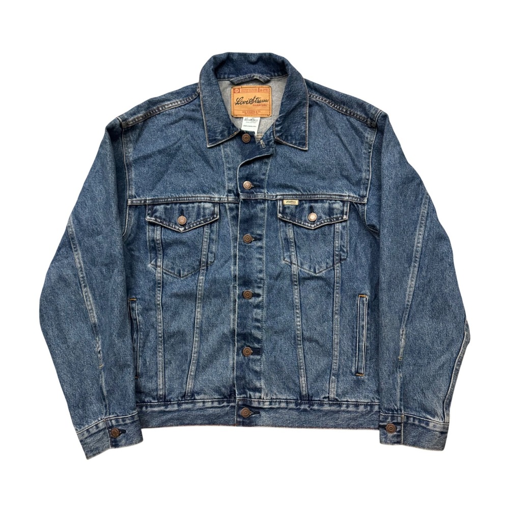 Levi Strauss Signature Denim Trucker Jacket Blue Mens M